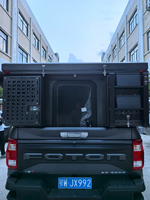 AIWEIYA Remorque de voyage pliable à toit rigide avec cadre en aluminium, légère et étanche pour camping-car/voiture