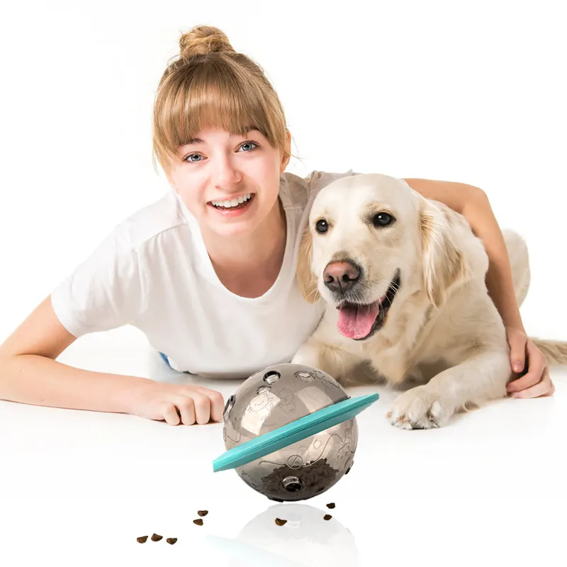 インテリジェント面白いペットプラスチックインタラクティブチューパズル歯のクリーニングは食品漏れ装置ボールディスペンサーフィーダー犬iqおもちゃを扱います