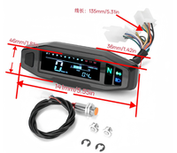 Speedometer LCD Mini VA Definisi Tinggi, Pengukur Bahan Bakar, dan Tachometer untuk Modifikasi/Peningkatan Motor Plastik Baru, Pemasangan Kanan Karburator