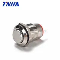TH12A-G10F DC12V- 36V IP65 12 millimetri 2 pin impermeabile Piatto di spinta in metallo pulsante A Scatto interruttore a pulsante
