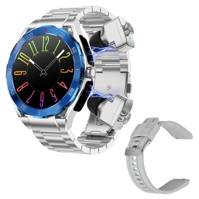 F33 New 2 in 1 Smart Watch Built-in TWS Earbuds OLED Screen BT 5.3 Dual Call Fitness Smartwatch Best Gift for Boys/boyfriend
