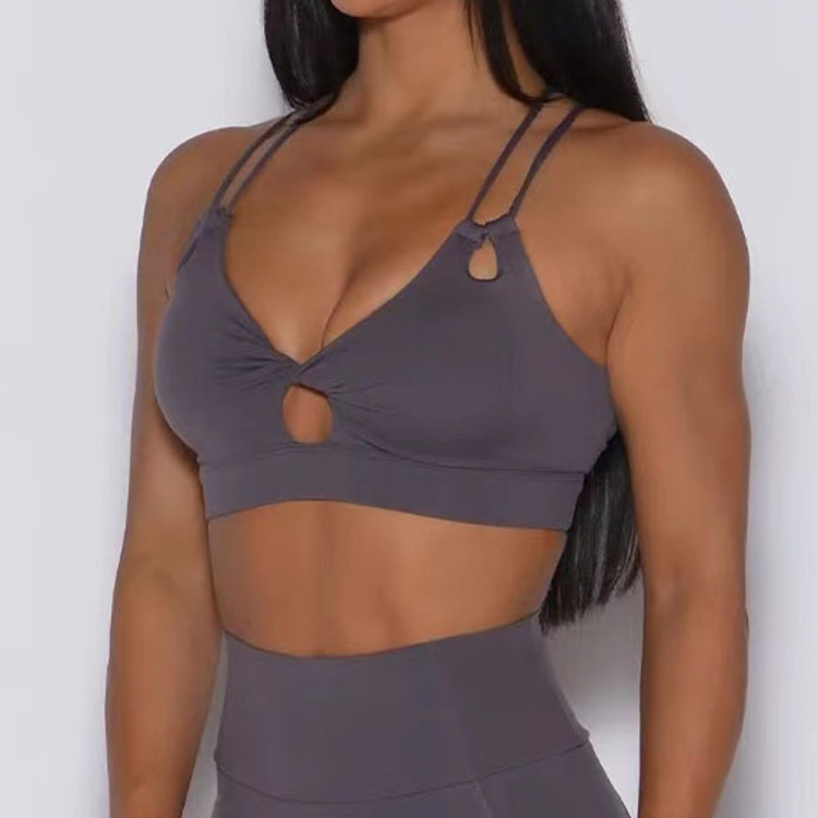 High For Breathable Washed Sports Bras For Women Racerback Workout Crop Tops Longline Yoga Push Plus Size Spandex/Cotton