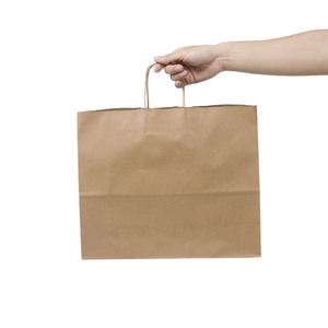 <b>Thick</b> Solid Eco-Friendly Biodegradable Recyclable Kraft <b>Paper</b> Bag Twisted Handles Reinforced Durable Design for Multipurpose - Product Image 4