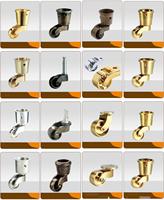 Roues silencieuses directionnelles universelles en caoutchouc synthétique de taille moyenne résistantes à l'usure de 3,4,5 pouces Roulettes de boîte à outils de boîte à outils de vol
