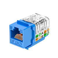 Venta al por Mayor HY-CONNECT 90 °   Conector Keystone Cat6 UTP, Pines Dorados Desplazados, Anti-Interferencia, Módulo RJ45 de Alta Densidad para PC
