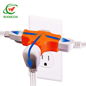 Adaptateur en forme de T pour rallonge à 3 prises, espacé à 3 broches, robinet mural mis à la terre, répartiteur de puissance à prises multiples - Product Image 6