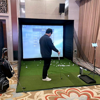 Simulateur de golf de réalité virtuelle d'intérieur de Funspace Système de golf de VR avec le moniteur de lancement Machine de jeu de golf à vendre