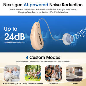 Melosound BTE หูฟังเครื่องขยายเสียงอุปกรณ์ช่วยฟังใหม่สำหรับผู้สูงอายุที่มีการสูญเสียการได้ยินผลิตภัณฑ์ที่ใช้แบตเตอรี่ - Product Image 4