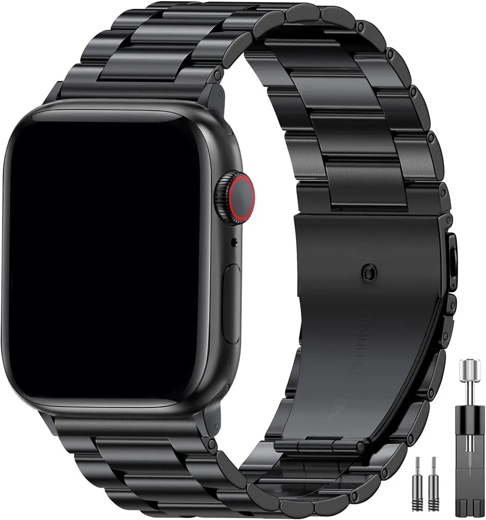 Haute qualité 42/44/45/49mm solide sport bande en acier inoxydable montre bracelets en métal pour apple watch série 9 ultra 2