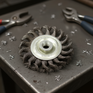 แปรงกลม M14 ลวดเหล็ก 8500 Giri Min สำหรับทำความสะอาดโลหะ - Product Image 3