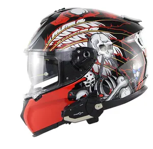 Camera motorcycle helmet group intercom WIFI 1080P recorder safety helmet SM961 with R1 double lens full helmet