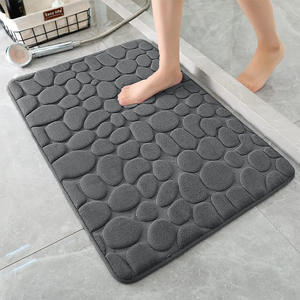 Alfombra cuadrada de fibra de poliéster con patrón geométrico de ganso, estilo nórdico europeo, absorbente, antideslizante, para puerta de <span class=keywords><strong>baño</strong></span> o entrada. - Product Image 1