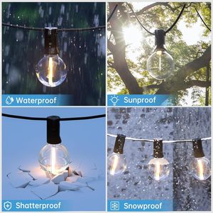 Guirnalda de Luces Solares Profesionales para Exteriores con Clasificación IP65, Guirnalda de Luces G45 de 100 m, 50 m, 20 m, 15 m, Decoración para Fiestas y Glamping - Product Image 3
