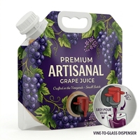 Pochette Doypack en aluminium à bec verseur avec valve, haute barrière, pour vin, pulpe de fruits, huile comestible, concentré