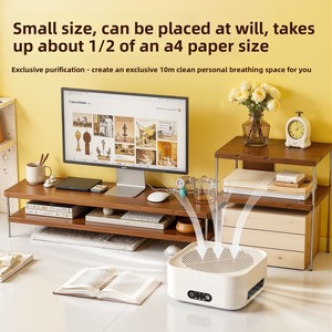 Meistverkaufter Tragbarer Desktop-Luftreiniger aus Kunststoff Elektrisch Abnehmbar 12 Aktivkohlefilter Geräuscharm Leise Luftreinigung EU - Product Image 4