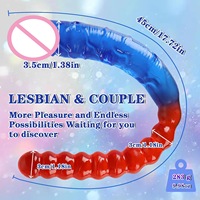 Articles pour adultes : Jouet sexuel réaliste double extrémité, Dildos flexibles en gelée, Pénis, Plug anal, Masseur, Stimulation du point G
