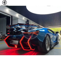 Nouveau kit carrosserie complémentaire Saive en fibre de carbone sèche brillante tissée sergé, emballé sous vide, ajustement 1:1, pour Lamborghini Revuelto : Cache-moteur et pare-chocs