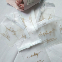 Bolsa de Empaque para Joyería de Moda con Logo Personalizado, Bolsa Pequeña Transparente de Plástico con Cierre Zip, Estuche Mini de PVC Transparente con Cremallera