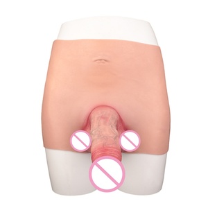 Hollow Cock Sleeves Lengthen Sleeve Pants 100% Waterproof Men Silicone Strap on <b>Dildo</b> Panties for Man Sex Toys for Woman Gay - Product Image 3