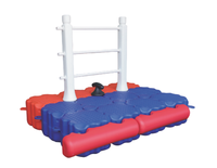 Plateforme flottante pour ponton en HDPE de haute qualité, plateforme océanique 500*500*400mm, bleu/orange/gris, flotteur pour ponton