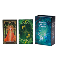 Vente en gros de cartes de tarot à thème elfe Rider-Waite Deck, jeu de 78 cartes, grande taille, matière plastique, étanche, fabrication artisanale en feuille d'or