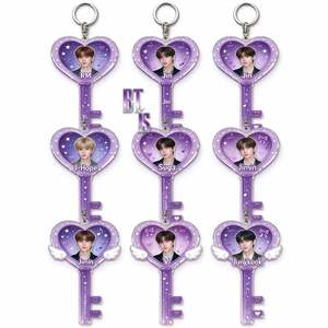 Llavero Acrílico con Forma de Corazón, Foto Personalizada a Color, Impresión a Doble Cara, Colgante de Ídolo Kpop, Regalo para Fans, Colección de Fans - Product Image 1