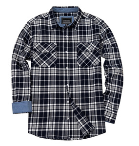 Chemises à manches longues en flanelle à <span class=keywords><strong>carreaux</strong></span> pour hommes, coupe décontractée, boutonnée, à <span class=keywords><strong>carreaux</strong></span> de buffle avec poches, noir <span class=keywords><strong>et</strong></span> <span class=keywords><strong>blanc</strong></span> - Product Image 5