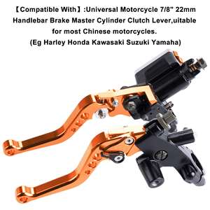 Universal CNC 7/8\" 22mm Handlebar Brake & <b>Clutch</b> <b>Master</b> <b>Cylinder</b> Lever Set Left & Right for Motorcycles Motorcycle Body Systems - Product Image 4
