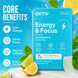 Tiras Orales de Energía de Marca Privada con Cafeína para Claridad Mental, Suplemento OEM de Disolución Rápida - Product Image 2