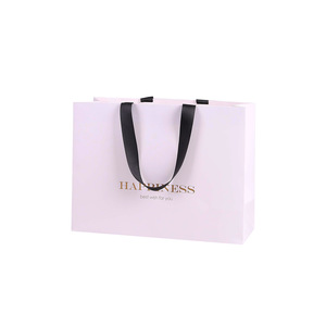 Bán buôn cao cấp túi quà tặng sang trọng tùy chỉnh thẻ trắng túi giấy với Bronzing dây dính cho nến lưu trữ - Product Image 1
