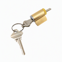 Cylindre de serrure de porte d'armoire en laiton satiné durable, en laiton massif, avec clé en acier, pour accessoires de quincaillerie d'armoires de contrôle – Vente directe usine