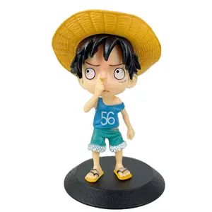 Fábrica Por Atacado One Pieces Brinquedos Quentes Bonito Japonês Anime Infância Monkey D Luffy Figuras De Ação PVC