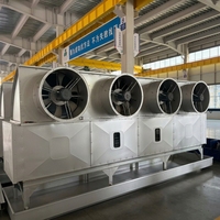 Refroidisseur d'air industriel à montage au sol à évacuation par le haut en acier galvanisé, évaporateur pour chambre froide, application pour la conservation des champignons