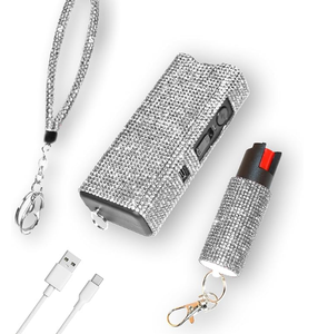 Bling Self Defense Spray Keychain Portable Compact UV <b>LED</b> <b>Flashlight</b> with Customized Logo for Women Bracelet - Product Image 2