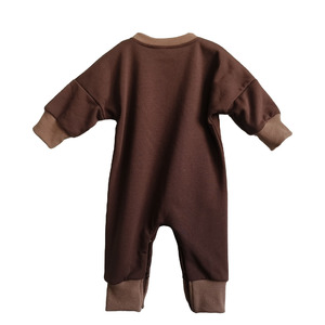 Tutina per Neonati in Tessuto Organico Francese a Maniche Lunghe con Bottoni, Stile Occidentale, 0-6 <span class=keywords><strong>Mesi</strong></span>, <span class=keywords><strong>12</strong></span>-18 <span class=keywords><strong>Mesi</strong></span>, Vendita all'Ingrosso Personalizzata - Product Image 2