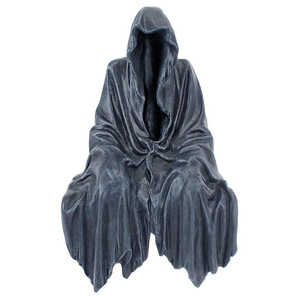 Vente en gros d'artisanat extérieur en résine vêtements noirs maître mystérieux décoratif superbe robe noire décoration de jardin gothique - Product Image 6