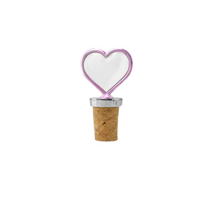 White Heart Shaped <b>Wooden</b> Corks Silver Color For Valentine's Day Decorations Cross <b>Border</b> Wholesale - Product Image 2