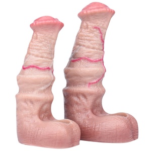 FAAK-G1331 Extensor de Pene de Silicona con Nudo de Caballo Largo, Funda de Fantasía Impermeable para Agrandar el Pene, Potenciador de Estimulación para Parejas - Product Image 3