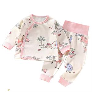 ชุดเสื้อผ้าเด็ก2ชิ้นสำหรับฤดูใบไม้ร่วงฤดูหนาวผ้าฝ้าย100% ชุดป้องกันหน้า<span class=keywords><strong>ท้อง</strong></span>พิมพ์ลายการ์ตูนชุดใส่อยู่บ้านไม่มีกระดูกสำหรับเด็ก<span class=keywords><strong>ทารก</strong></span> - Product Image 1