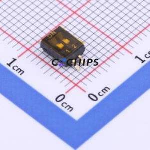 KH-BM-SMT1.27-2P DIP Switch SMD-4P,4.1x5.4mm Switch ( Number of Switch Sections: 2 )( Lead Spacing: 1.27mm )( Color: Black ) - Product Image 1