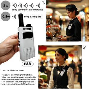 Giá rẻ hơn PMR Fres miễn phí-giấy phép Trắng Walkie Talkie E38 thông qua CE LED hiển thị <span class=keywords><strong>Analog</strong></span> hai cách phát thanh cho các cửa hàng trường học - Product Image 6