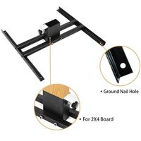 Base de support de cible 2x4 pour cibles de tir en acier AR500 - Base double en forme de T pour stand de tir en extérieur