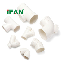 Raccords de drainage en PVC UPVC blanc IFAN 50-160 mm pour égouts, eaux usées, plomberie de bâtiment GB/T 5836.1