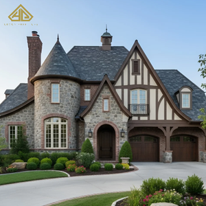 Villa de luxe de style Tudor rénovée avec tourelle en pierre et façade en demi-bois, service de rénovation et de conception - Product Image 2