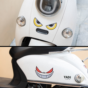 Pegatina decorativa para vehículos eléctricos con ojos de diablo de dibujos animados, pegatina personalizada transfronteriza de advertencia para <span class=keywords><strong>casco</strong></span> de motocicleta, <span class=keywords><strong>pegatinas</strong></span> para coche - Product Image 5