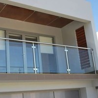 Poteau de garde-corps en verre en acier inoxydable 304 de style moderne système de balustrade de balcon sans cadre à bas prix pour escalier et usage extérieur