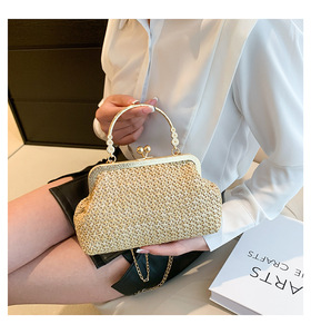 <span class=keywords><strong>Borsa</strong></span> a conchiglia in paglia mimetica autunnale, nuova versione coreana, personalizzabile, tessuta a mano, alla moda, per giovani donne - <span class=keywords><strong>Outlet</strong></span> di fabbrica - Product Image 6