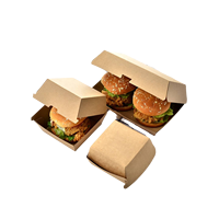 Contenants à emporter personnalisables - Boîtes à sandwich et à hamburgers recyclables avec impression de logo pour les entreprises de restauration - Boîte à hamburgers