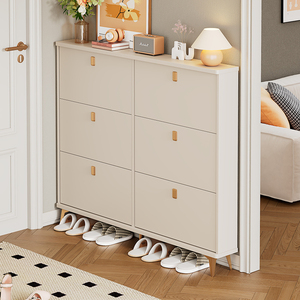 Scarpiera Salvaspazio in Legno per <span class=keywords><strong>Ingresso</strong></span> e Angoli Stretti, <span class=keywords><strong>Mobile</strong></span> Porta Scarpe Antipolvere di Grande Capacità - Product Image 5