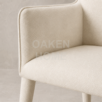 Chaise de salle à manger minimaliste OAKEN, chaise de salle à manger élégante et luxueuse, dossier confortable en tissu, fauteuil de salle à manger, meubles pour la maison